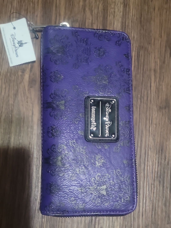 Loungefly Handbags - Loungefly HAUNTED MANSION Purple Zip Wallet with Embossed Disney Plaque NWT
